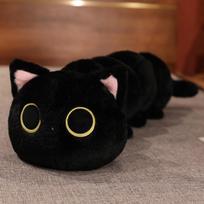 Didelis Mielas Minkštas Katės Pliušas Miego Ilgas Pagalvės Pagalvėlė Kawaii Juodos Katės Minkšti Pliušiniai Žaislai Dovana 50cm