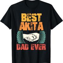 Akita T Shirt Dog Mom Lover - Men's Summer Cotton Graphic Tee S įvairiaspalvis