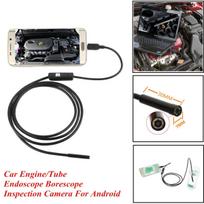 OTG 7mm USB Endoscope Inspection Camera Borescope Waterproof 6 LED For Android black