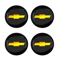 4 vnt. Metaliniai Automobilio Emblemos Ratlankio Centrinės Dangtelio Lipdukai Chevrolet Trax Sonic Cruze Malibu Tahoe Impala Equinox Suburban Traverse juoda