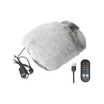 USB Heated Foot Warmer With Plush Fleece For Indoor Office Use 5 Temperature Control Lightweight Portable Design pilka spalva