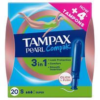 Higieniniai tamponai Tampax Pearl Compak, Super, 20 vnt.