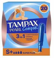 Higieniniai tamponai Tampax Pearl Compak, Super Plus, 20 vnt.