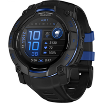 Garmin Instinct 3 Instinct 3 50 Mm AMOLED Black with 26 Mm Bolt Blue Silicone Replacement Strap