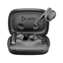 Poly Voyager Free 60 UC Carbon Black Earbuds +BT700 USB-C Adapter +Basic Charging Case Wireless