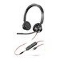 HP Poly Blackwire 3325 Stereo Microsoft Teams Certified USB-C Headset +3.5mm Plug +USB-C/A Adapter