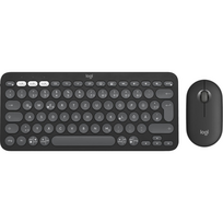 Logitech Pebble 2 Combo Mini RF Wireless + Bluetooth Scissor Switch QWERTZ Graphite Mouse Included