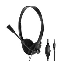 LogiLink Stereo Headset with Microphone Black 3.5 Mm Jack Plug Connection Integrated Headset