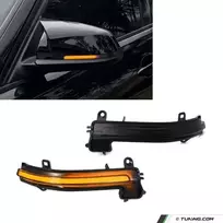 LED veidrodžių posūkių komplektas skirtas BMW F32 / F33 / F36 (13-), dinaminiai juodi