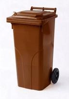 Šiukšlių konteineris 120 l, rudas