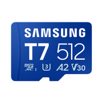 Samsung microSDXC UHS-I Card | T7 | 512GB | microSD | Flash memory class U3, V30, A2 | MB-MB512T/WW