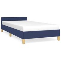 vidaXL Lovos rėmas su galvūgaliu be čiužinio, mėlynas 90x190cm audinys