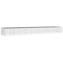 vidaXL Triušių narvas, 5 segmentai, 541x109x54cm, galvanizuota geležis