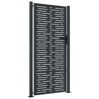 vidaXL Sodo vartai, antracito spalvos, 100x175 cm, plienas, kvadratinis dizainas