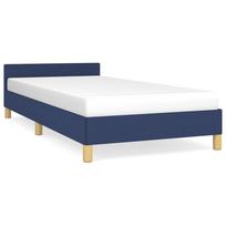 vidaXL Lovos rėmas su galvūgaliu be čiužinio mėlynas 100x200cm audinys