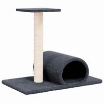 vidaXL Draskymo stovas katėms su tuneliu, tamsiai pilkas, 60x34,5x50cm
