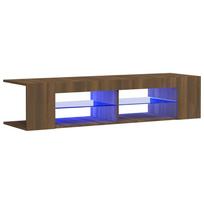 vidaXL Televizoriaus spintelė su LED, ruda ąžuolo, 135x39x30cm