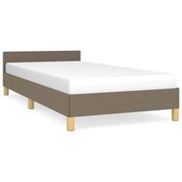 vidaXL Lovos rėmas su galvūgaliu be čiužinio, taupe, 80x200cm, audinys
