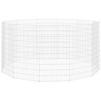 vidaXL Laisvai laikomų gyvūnų aptvaras, 12 dalių, 54x100 cm, cinkuota geležis