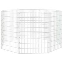 vidaXL Aptvaras gyvūnams, 8 segmentai, 54x80cm, galvanizuota geležis