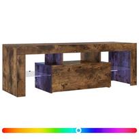 vidaXL Televizoriaus spintelė su LED, dūminio ąžuolo, 120x35x40cm