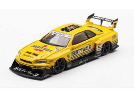 PRE-ORD3R MINI GT Modeliukas 1/64 2025 Nissan GTR (R34) Skyline Super Silhouette Sport, yellow