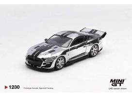 PRE-ORD3R MINI GT Modeliukas 1/64 2020 Shelby GT500 Dragon Snake Concept, chrome silver