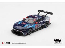 PRE-ORD3R MINI GT Modeliukas 1/64 2025 Ford Mustang GT3 #65 Ford Multimatic Motorsports Daytona 24 hrs Winner, various