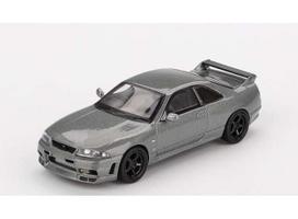 PRE-ORD3R MINI GT Modeliukas 1/64 1993 Nissan GTR (R33) Nismo BCNR33 CRS, dark metal gray