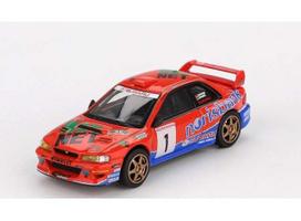 PRE-ORD3R MINI GT Modeliukas 1/64 1999 Subaru Impreza WRC97 #1 DRM Champion, red/blue