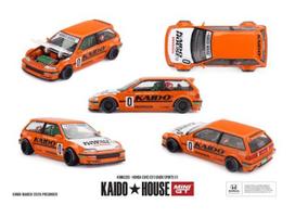 PRE-ORD3R MINI GT Kaido House Modeliukas 1/64 1987 Honda Civic (EF) Kaido Sports V1, orange