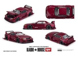 PRE-ORD3R MINI GT Kaido House Modeliukas 1/64 1989 Nissan Skyline GTR (R32) Kaido Works V1, red
