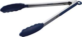 Virtuvinės žnyplės nerūdijančio plieno, 34.5 cm, mėlynos/sidabrinės