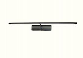 Led galerijos tipo sieninis šviestuvas voniai virš veidrodžio su jungikliu, juodas, 33 cm