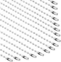 100 vnt. nerūdijančio plieno rutulinės grandinėlės papuošalams, 2.4 mm