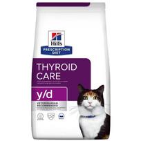 Hill'S Thyroid Care y/d 610385, sausa kačių maistas, 3kg, 33.5% baltymų, 22% riebalų, 0.9% skaidulų, 6.1% pelenų, be cukraus