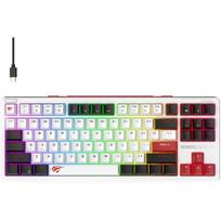 Havit KB902L žaidimų klaviatūra, 88 klavišai, mechaninė, RGB LED, 1.8m USB, 990g, laidinė