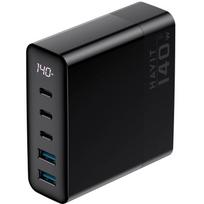 Havit UCLE004 EU kelioninis įkroviklis, 140 W, 5 prievadai, GaN, juodas