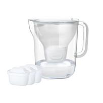 BRITA Style ESSENTIAL XL baltas filtro ąsotis 1058705, 3.6L, 2.3L, 3 filtrai, ergonomiškas, tinka indaplovei