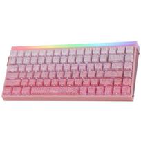 AULA HERO84 HE AUH84-P-DK-E, mechaninė žaidimų klaviatūra, USB-C, RGB, QWERTY, rožinė
