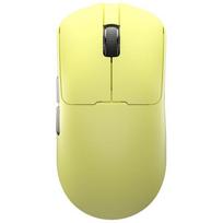 Aula LEOBOG GM3 LEGM3Y optinė pelė, 12000 DPI, Bluetooth/USB, 500 mAh, 5 mygtukai, geltona