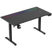 Huzaro Hero 8.7 RGB elektrinis žaidimų stalas HZ-HERO 8.7 RGB, 140x70cm, 70kg, 72-118cm, MDF, aliuminis, LED, belaidis įkroviklis