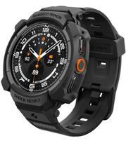 Matinis juodas dėklas - apyrankė Samsung Galaxy Watch Ultra 2 2026 (47 mm) laikrodžiui "Spigen Rugged Armor Pro"