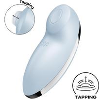 SATISFYER VIBRATOR – satisfyer - tap & climax 2 vibratorius ir stimuliatorius mėlynas