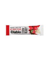 Musli batonėlis su braškių skonio jogurtu, DIABLO, be pridėtinio cukraus, 30g