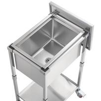 Lauko šaltkrepšis ant ratukų Vevor ICB-FR201412, 31L, sidabrinis