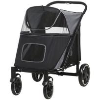 Šunų vežimėlis PawHut D00-167V01GY, sulankstomas, pilkas, 30 kg