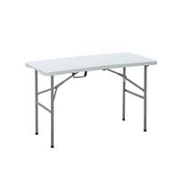 Sulankstomas lauko stalas, 122 x 60 x 50/74 cm, baltas