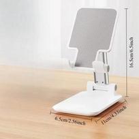 Adjustable Phone Holder Foldable Stand Portable Desktop Tablet Mount Multi Angle Viewing for Streaming Reading Cooking Hand Free beige