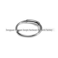 Round Stainless Steel Fake Septum Nose Ring - European & American Style Body Jewelry 0.6x8mm